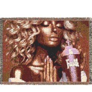 COZY WOZEN BLANKETw/INSPIRATIONAL PRINT DEDICATED TO MENTAL ILLNESS/SELF CARE